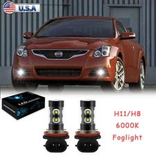 For Nissan Altima 2005-2018 2x Bright White 100W 6000K LED Fog Light Bulbs