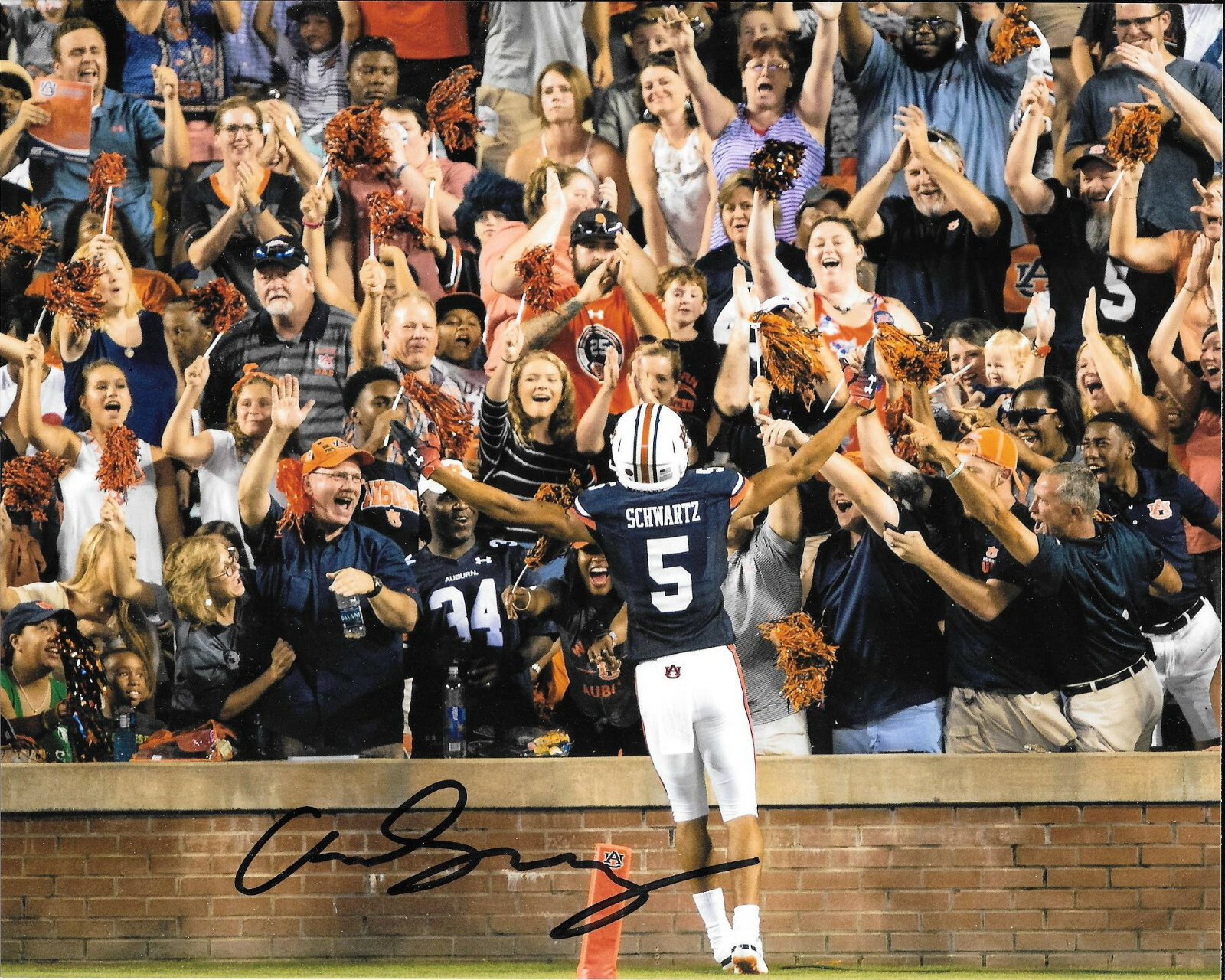 ANTHONY SCHWARTZ HAND SIGNED AUBURN TIGERS 8X10 PHOTO W/COA 