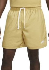 Nike DM6829-725 Men Sportswear Club Woven Lined Flow Shorts Wheat Gold Sz S-TALL