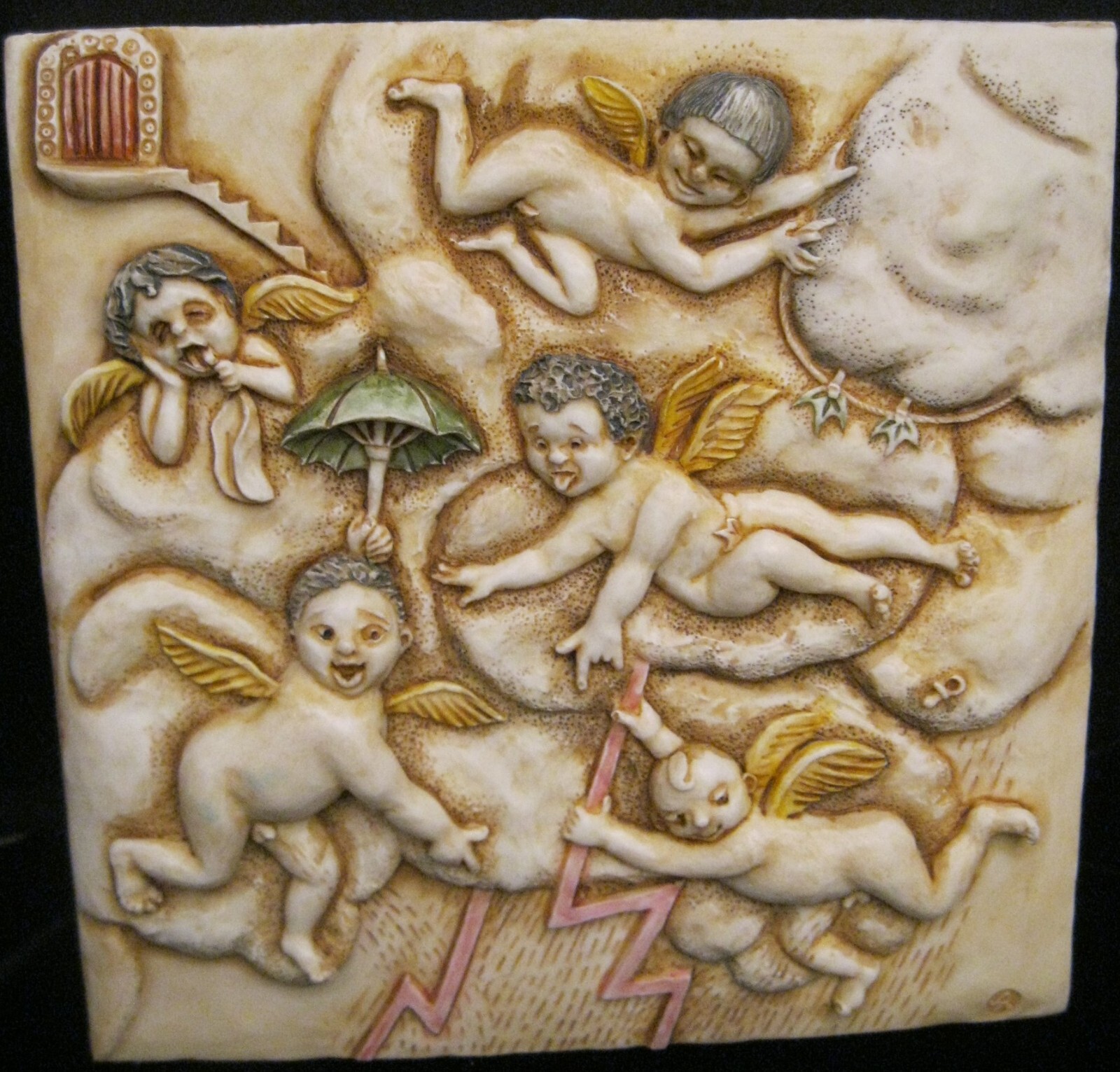 PICTURESQUE TILE FIGURINES HARMONY KINGDOM NOAH'S PARK THUNDER DOME  NUMBERED 47