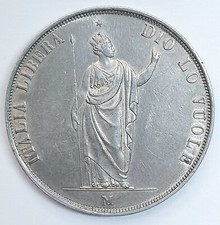 Milano Governo Provvisorio bellissimo 5 lire 1848 Spl+ Gigante 3