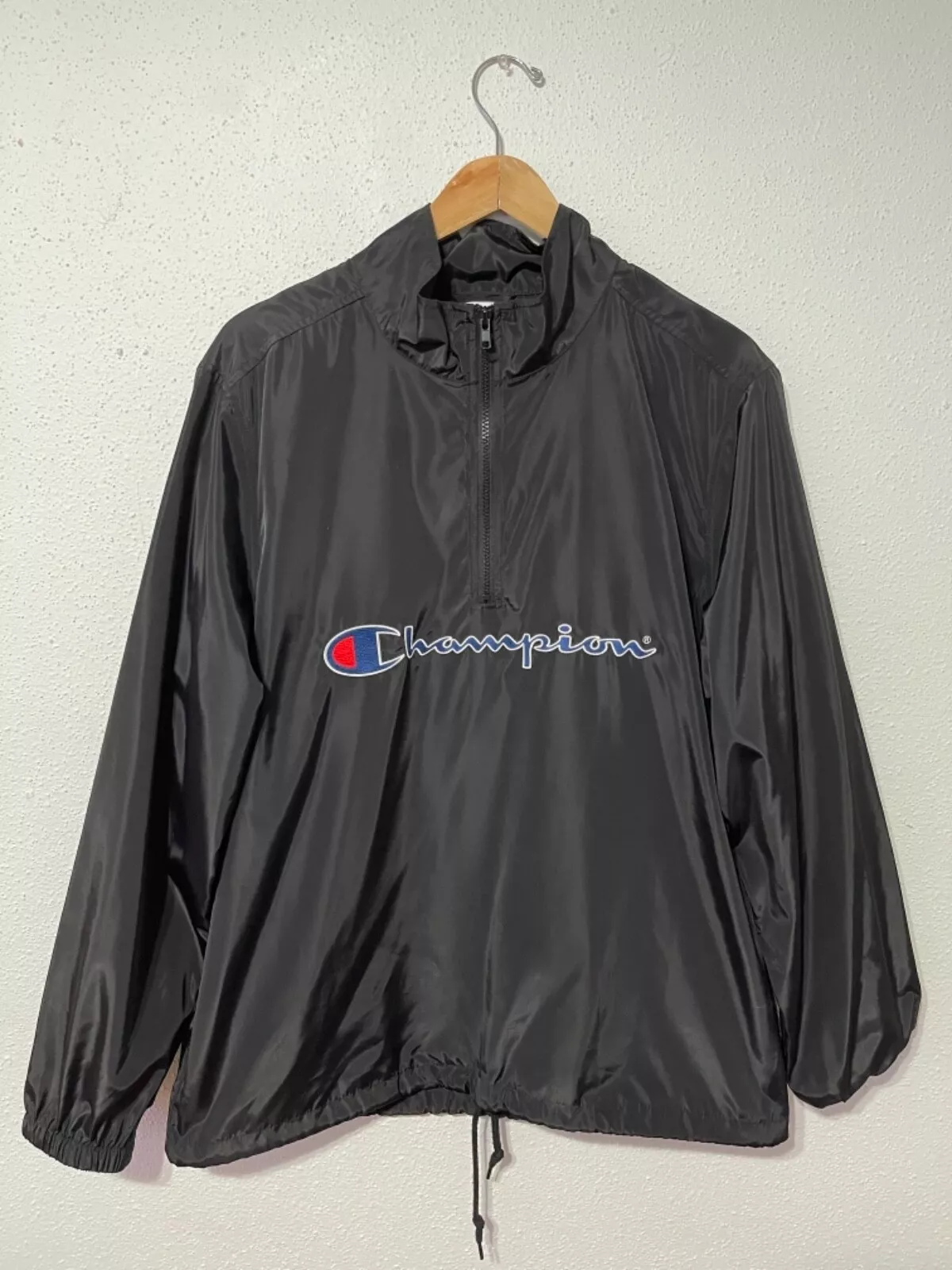 Pull demi zippé noir Supreme Champion grand SS17