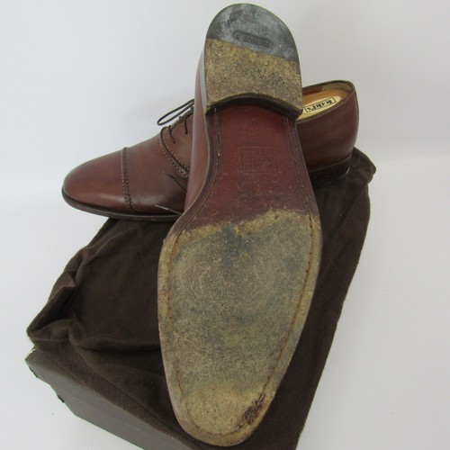 A. Testoni Men's Dress Shoes 10M Garantito Sac. Laced Up Vitello Cacao 495.00 - Picture 7 of 17
