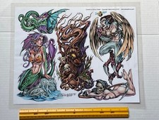 Vintage Art Tattoo Flash Sheet William Billy Webb II /T214