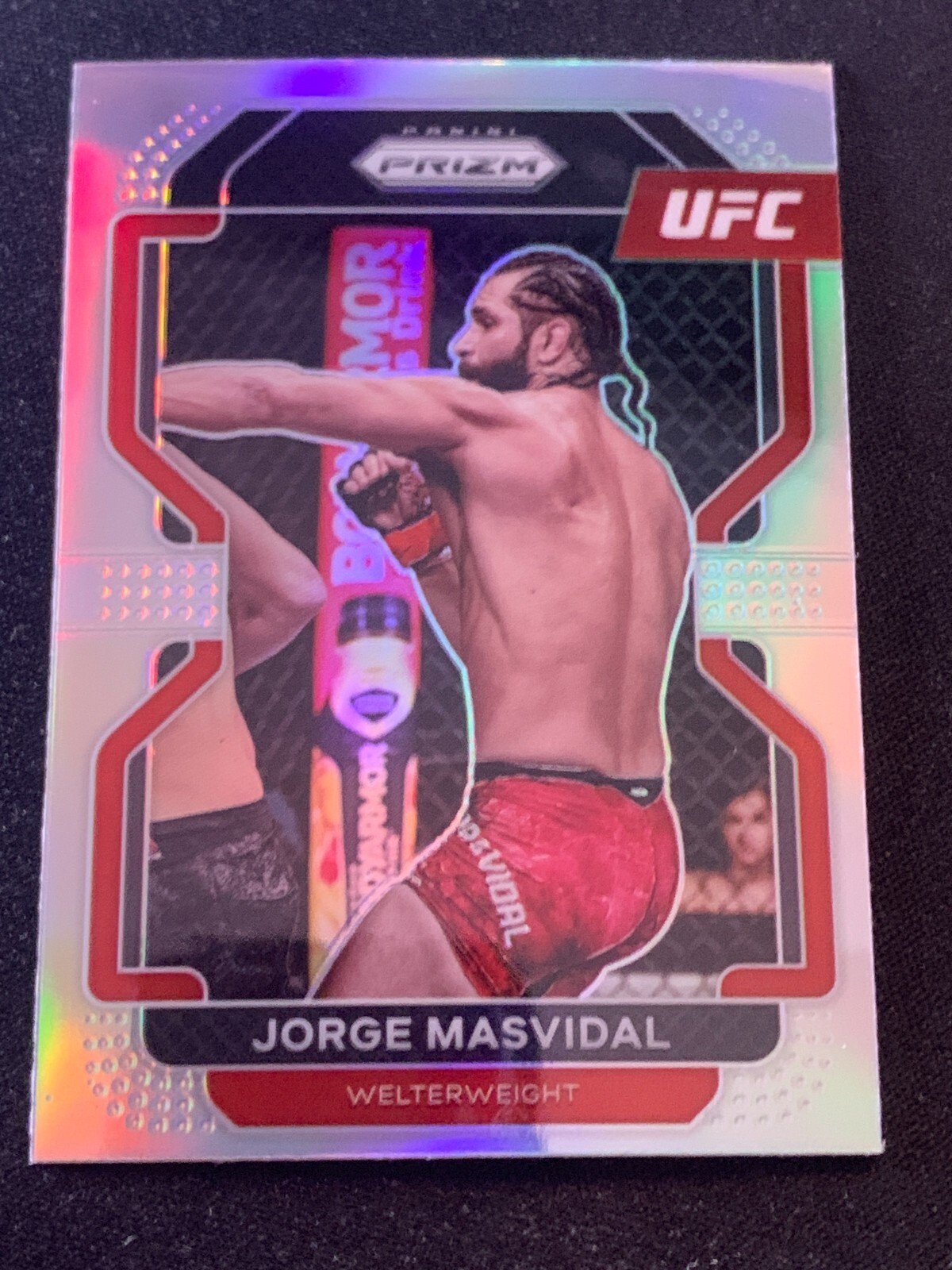 JORGE MASVIDAL #116 - 2022 PRIZM UFC - SILVER PARALLEL SP