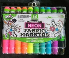 New Tulip Fabric Markers 10/Pc - Neon Permanente, item 31649