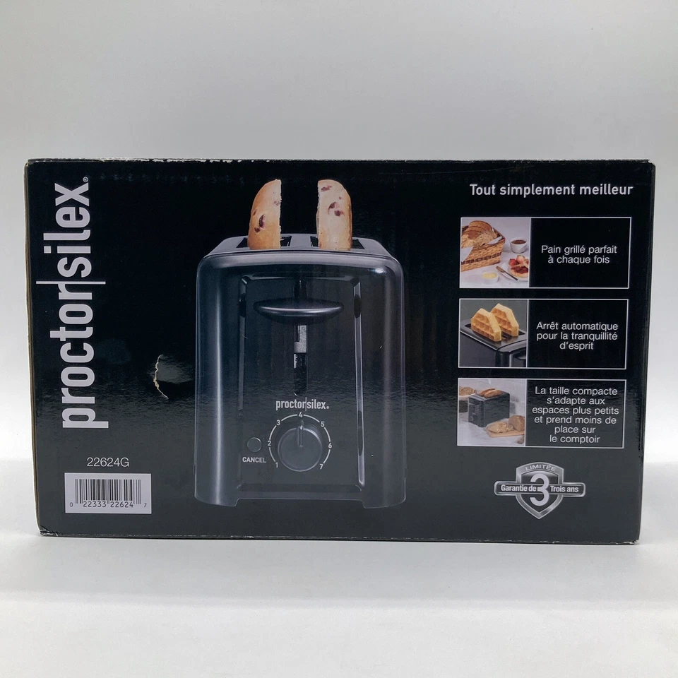 Tostadora Hamilton Beach Proctor Silex 2 Rebanadas 750W Negra 7 Ajustes, Apagado Automático Foto 3 de 4