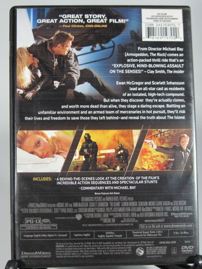 The Island a Michael Bay Film DVD with The Island Bonus Disc