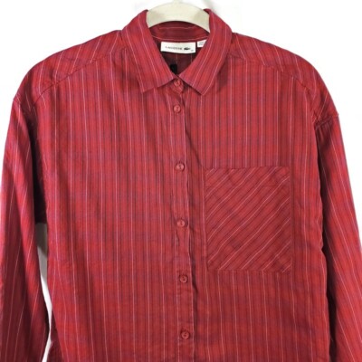 lacoste dress shirts women's Lacoste Women's Long-Sleeve Denim Shirt