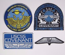 ALIEN MOVIE Covenant Weyland USCM Yutani Marines Nostromo EMBR. Patch Set of 4 