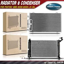 Radiator & AC Condenser Cooling Kit for Pontiac Vibe 2003-2008 L4 1.8L Automatic