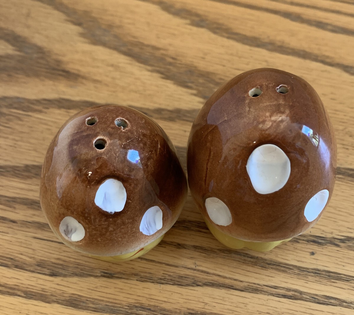 Vintage Anthropomorphic Mushroom Salt & Pepper Shakers Japan