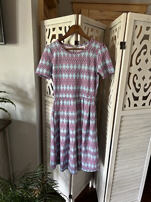 lularoe skater dress NWT LuLaRoe Nicole Skater Dress Size XS Vibrant Colors Lovely Print NEW