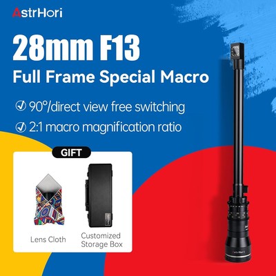 AstrHori 28mm F13 2X Macro Probe Lens Full Frame 90° View Direct Specialty Lens