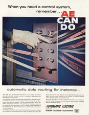 1961 Automatic Electric: When You Need Control System Vintage Print Ad