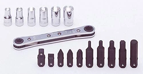 Koken Ratchet Spanner Set 17 Gumi R810D