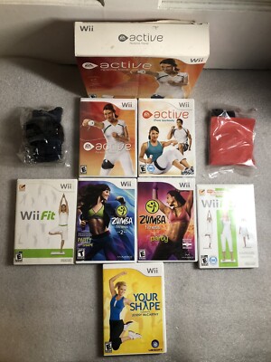 EA Sports Wii Active Personal Trainer Nintendo New Sealed Open Box & 7 Wii Games