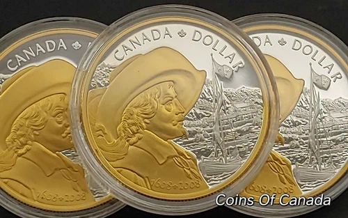 2008 Canada Silver + Gold Dollar PROOF Quebec Multiple Available #coinsofcanada