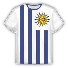 Uruguay Flag Sticker In The Form Of T Shirt Vinyl Sticker Decal