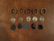 5 ORIGINAL National Cash Register OVAL Rings + Backs NCR