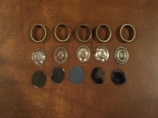 5 ORIGINAL National Cash Register OVAL Rings + Backs NCR