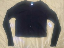 New Old Navy Button Front Cardigan Girls XS Black Cardigan