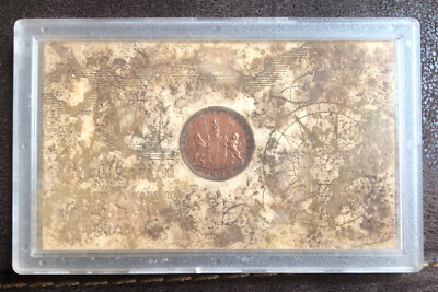 1808 EAST INDIA COMPANY TEN CASH UNCIRCULATED COPPER COIN ENCASED