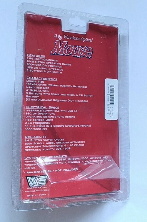 Florida State Seminoles FSU Wireless Optical Mouse 2.4G Windows / Mac NCAA - Image 2 of 4