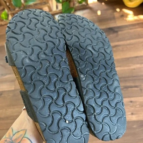 Birkenstock Birki's Birko-Flor Navy Two Buckle Strap Leather Sandals Size 39 - Picture 5 of 5
