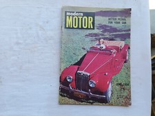 1954 Modern Motor Magazine No1 VW Beetle Ford Anglia Fiat 1100 MG Peter Antill