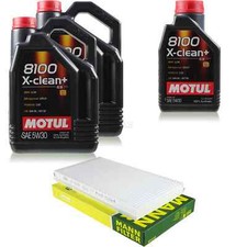 MOTUL 10L 5W-30 Motoröl+MANN-FILTER für BMW 6er E63 650i 635d Cabriolet E64 630i