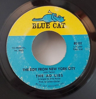 Ad Libs THE BOY FROM NEW YORK CITY (GREAT SOUL 45) #102 PLAYS VG
