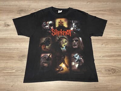 Vintage 2000s Y2K SLIPKNOT AOP SIC(NESSES) Heavy Metal T-Shirt Adult Size XL