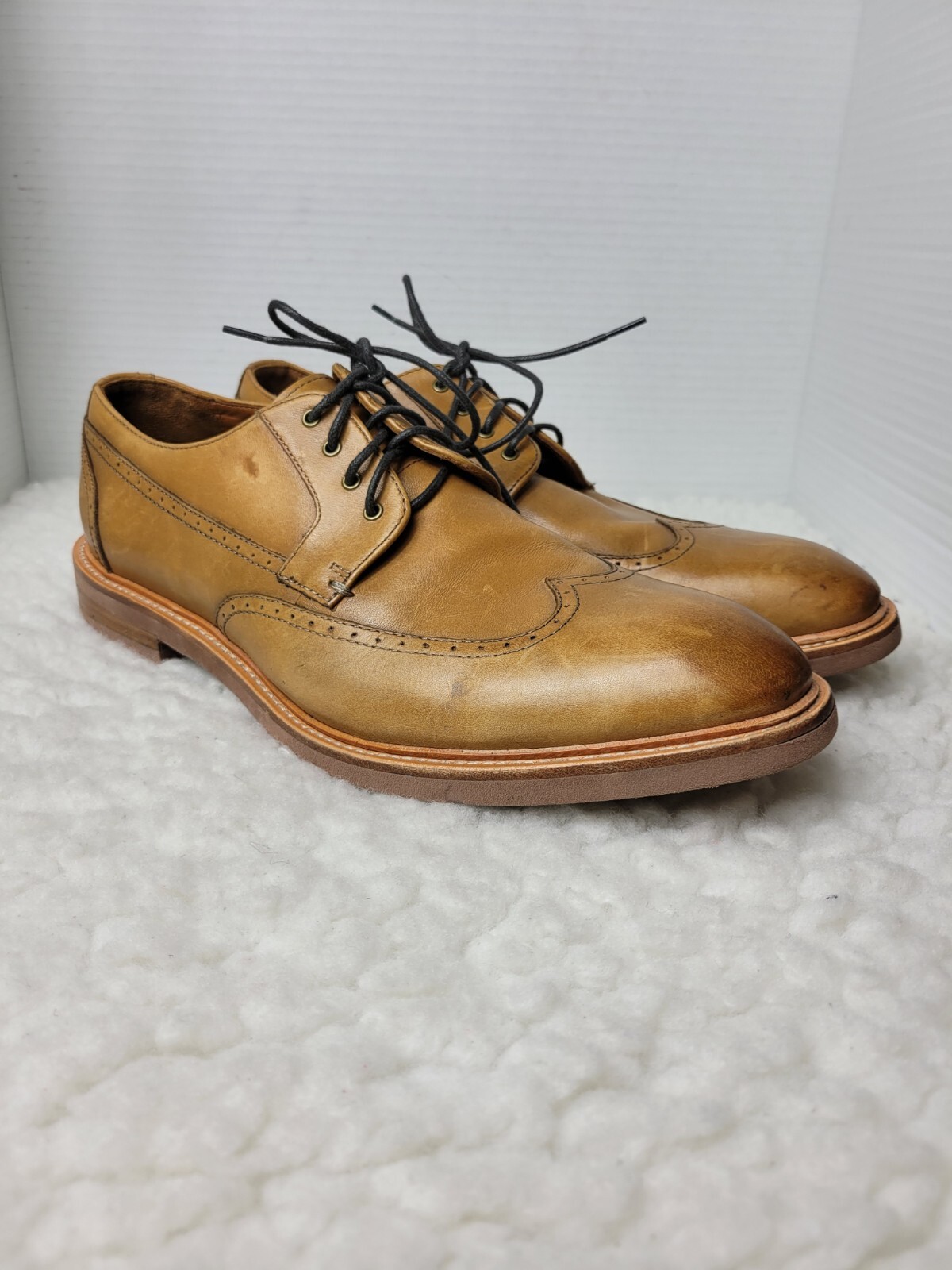 SAOLA Scarpe Oxford da uomo Gordon Rush Cornell taglia 10 5 scarpe a coda di rondine in pelle marrone