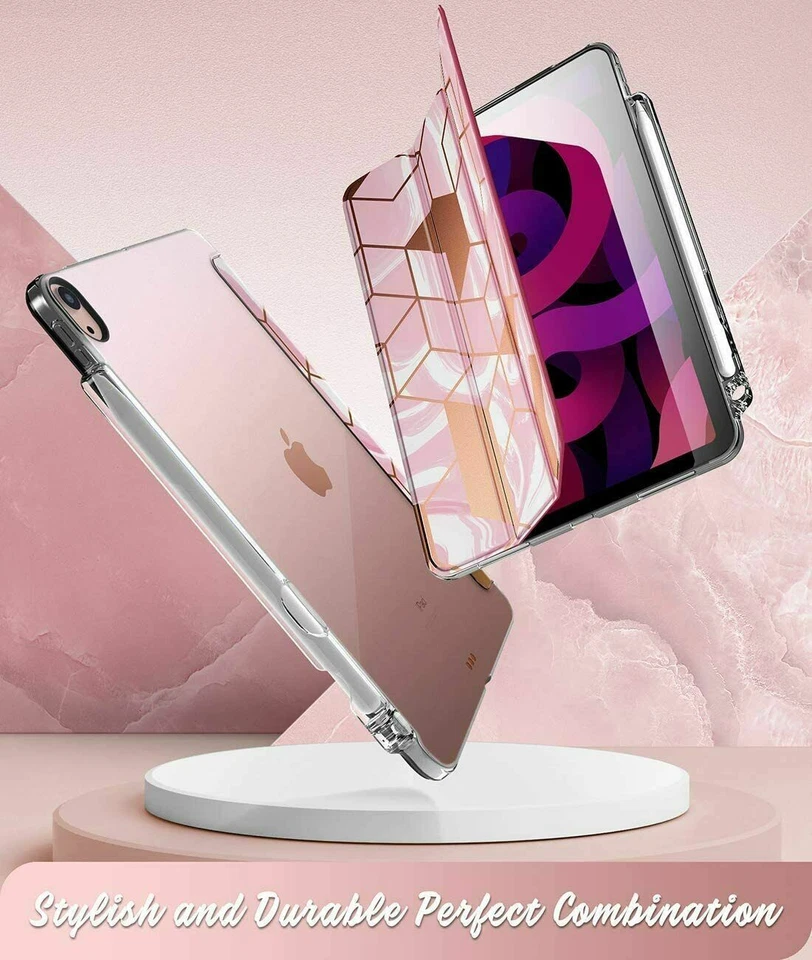 Чехол для планшета iPad Air 4 2020 [автоматическое пробуждение/сон] магнитный кожаный умный чехол розовый - Изображение 4 из 4