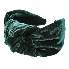 Women Velvet Knot Headband Elastic Wide Knotted Hairband Cocktail Dating