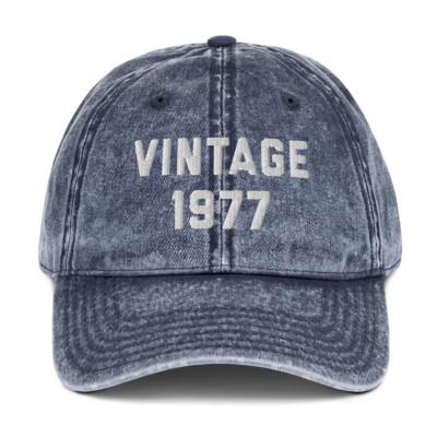 VINTAGE 1977 Cotton Twill Dad Hat Cap birthday classic gift present father's day