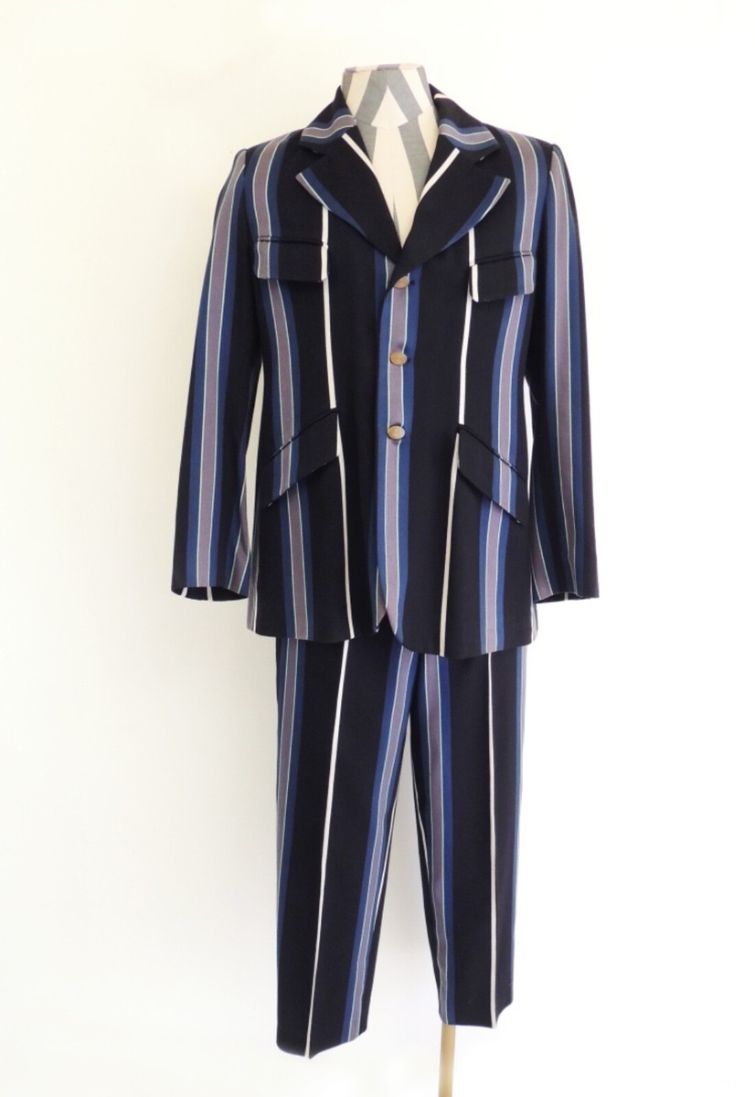 VIVIENNE WESTWOOD 1994 CAFE SOCIETY Navy stripe three button