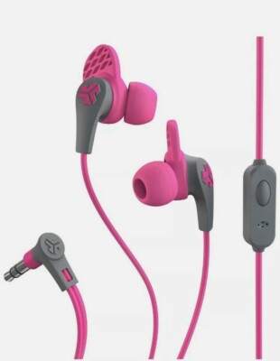 JLab JBuds Pro earbud Wired Headphones with Universal Mic (Pink)