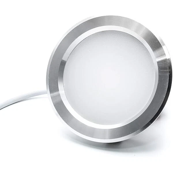 Faretto led 3 watt ad incasso rotondo 6500k 3000k 4000k  opaco con bordo argento - Immagine 2 di 3
