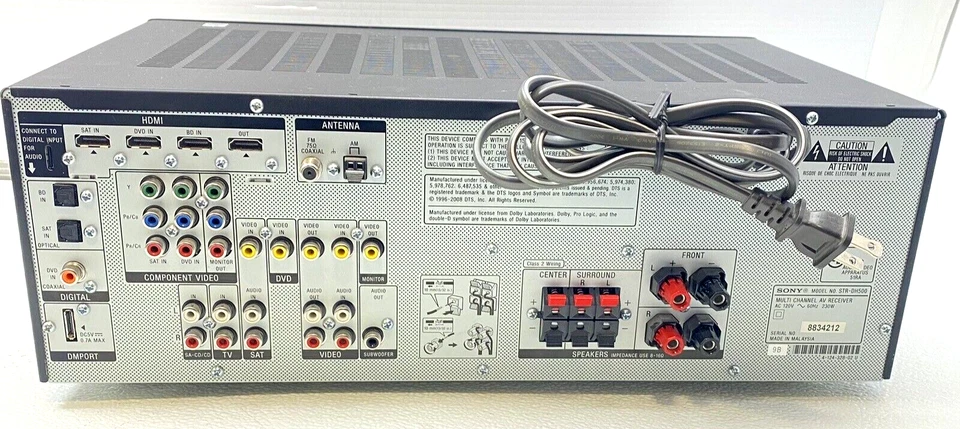 Sony STR-DH500 - 5.1 Ch HDMI Home Theater Surround Sound Receiver Stereo System - Image 3 of 4