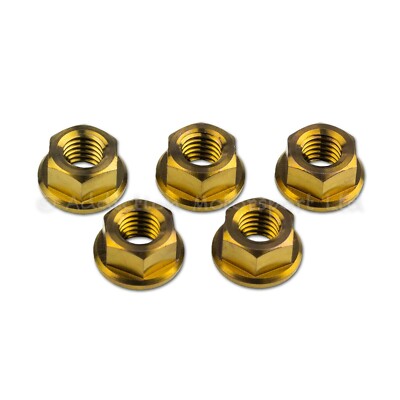 5x Bronze M8 x 1.25 Titanium Rear Sprocket Nuts for MV Agusta Butale B4 1090R
