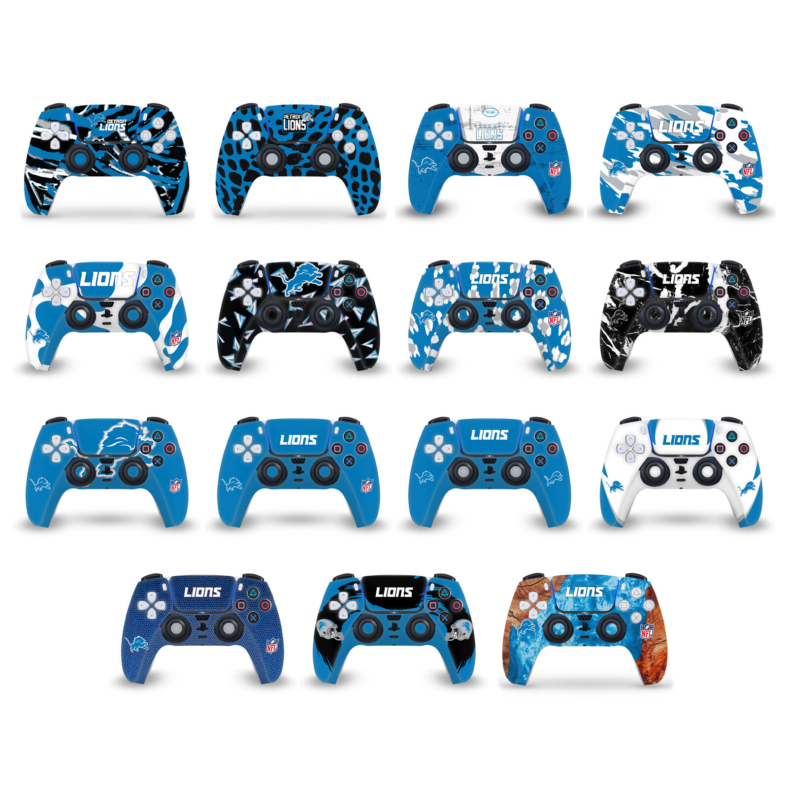OFFICIAL NFL DETROIT LIONS VINYL SKIN DECAL FOR PS5 SONY DUALSENSE CONTROLLER