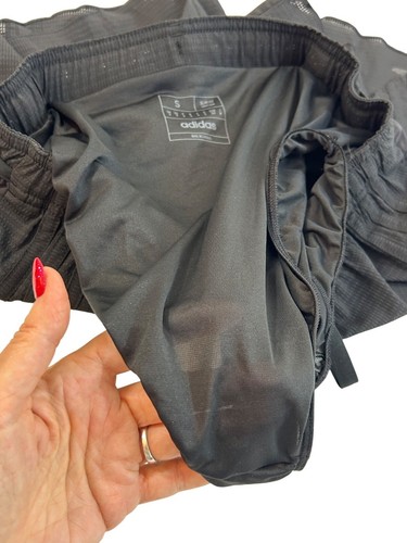 Adidas Herren Laufshorts S schwarz Slim Fit Logo Reißverschluss Gesäßtasche Beutel Slip - Bild 11 von 12