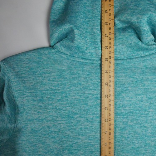 Under Armour Womens Size S Aqua Blue Cold Gear Hoodie Drawstring Pouch Pullover - Picture 10 of 12