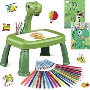 Dinosaur Drawing Projector Toy for Kids Ages 5-7 Tracing and Art Fun, Green