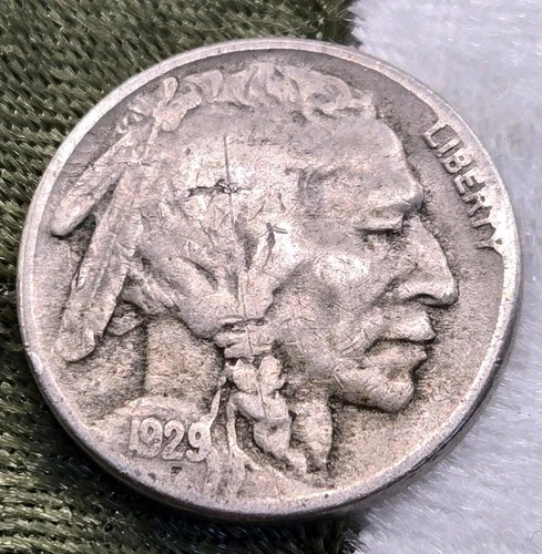 1929 S Buffalo Head Nickel Circulated 5c Coin