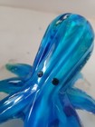 Hand-Blown Murano Style Art Glass Octopus Figurine Cobalt Clear Teal Ocean Sea — photo 10