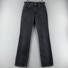 Vintage Levis Jeans Mens 30x34 Fits 28x33 Black 517 Bootcut 90s Made in USA