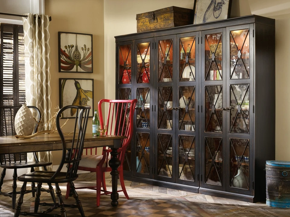 Hooker Furniture 3005-50001 Sanctuary 33"W delgada granja rústica - ébano frotado Foto 2 de 4